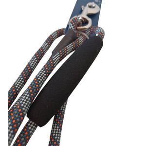 Petco Youly Braided Rope 4' Four Foot Leash For Big Dogs Teal Blue & Orange
